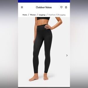 Never been worn with tags outdoor voices leggings. Ordered wrong size